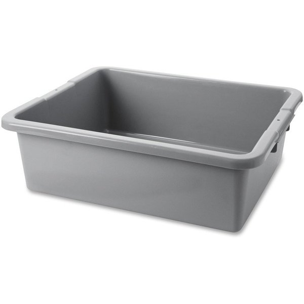 Rubbermaid Commercial Bus/Tote Box, Undiv, 7-1/8 Gal Cap, 21-1/2"x17"x7", 6PK, GY RCP3351GRACT